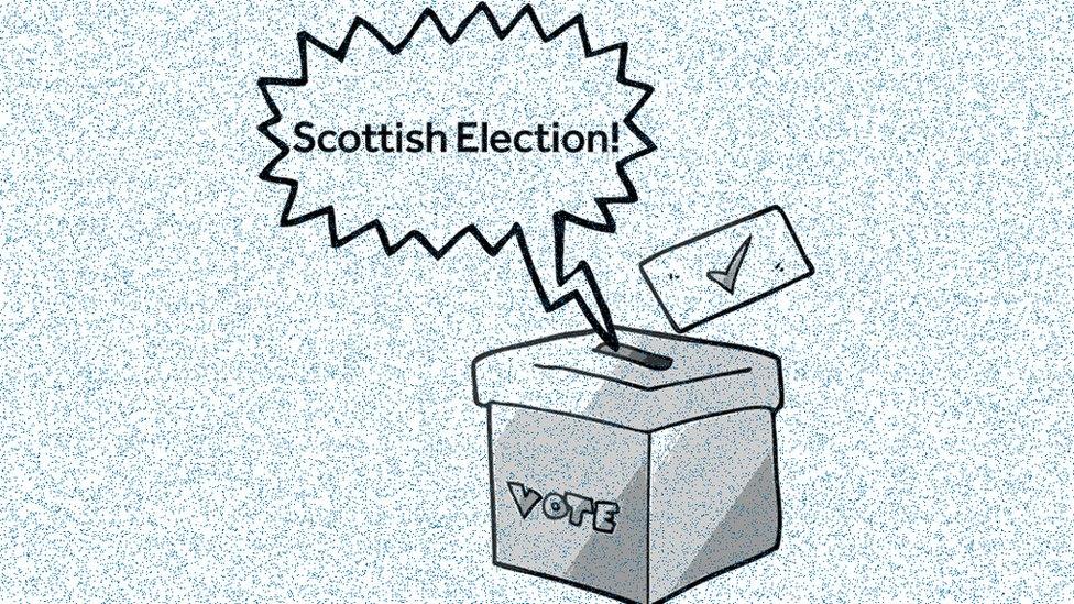 Cartoon ballot box