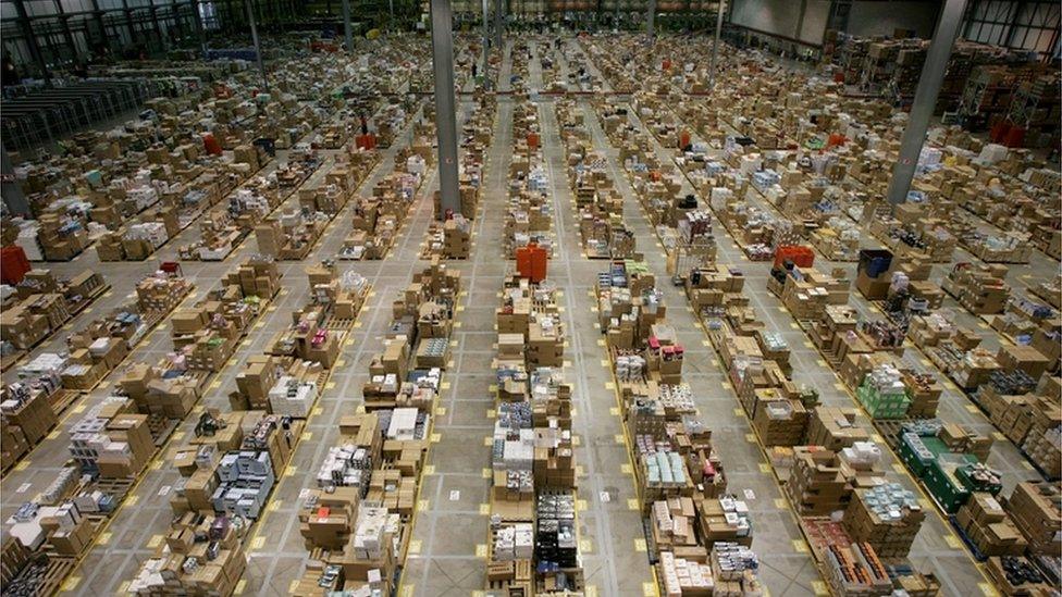 Amazon's warehouse in Milton Keynes