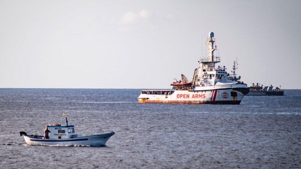 More than 100 migrants remain on board the ship