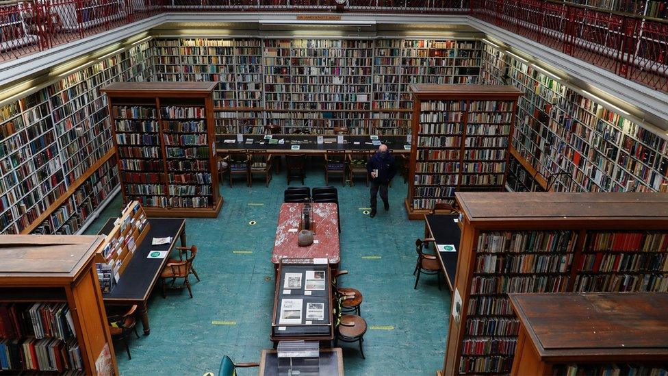 Aerial view of library