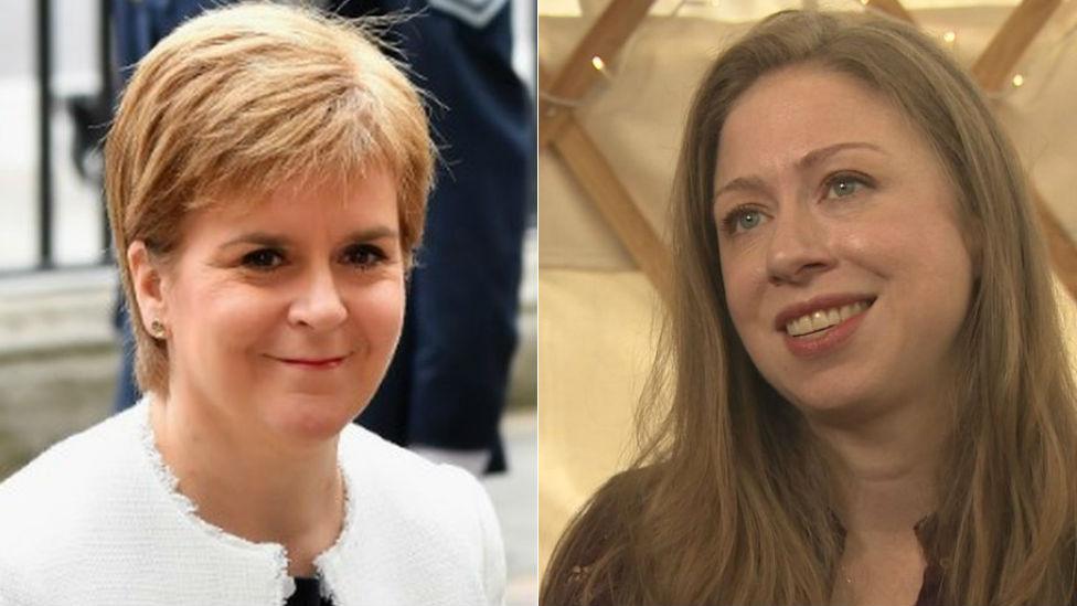 Nicola Sturgeon and Chelsea Clinton