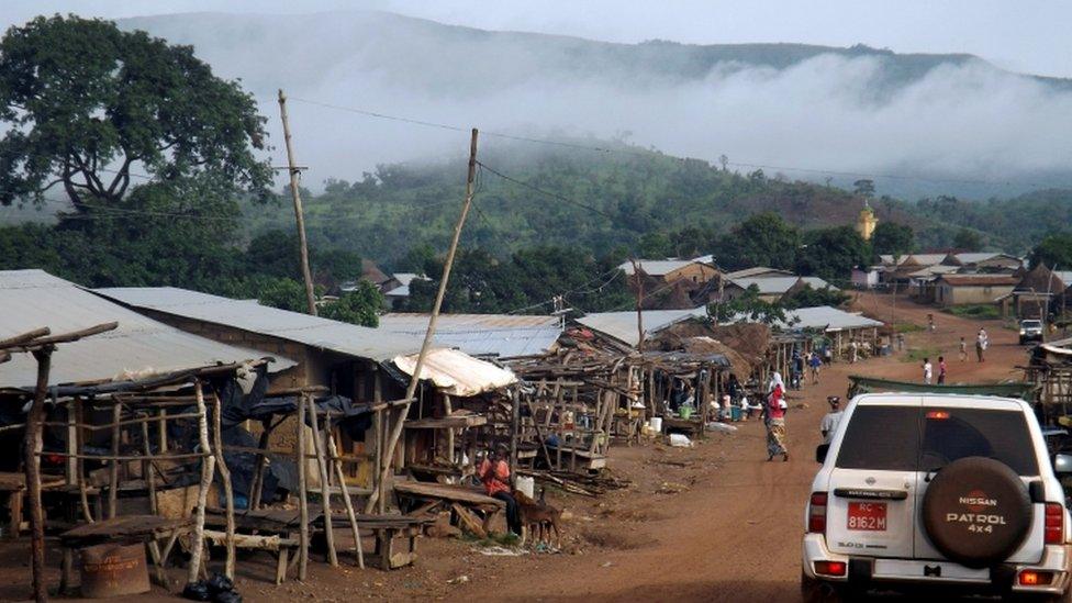 Mist shrouds the Simandou mountains in Beyla, Guinea, June 4, 2014