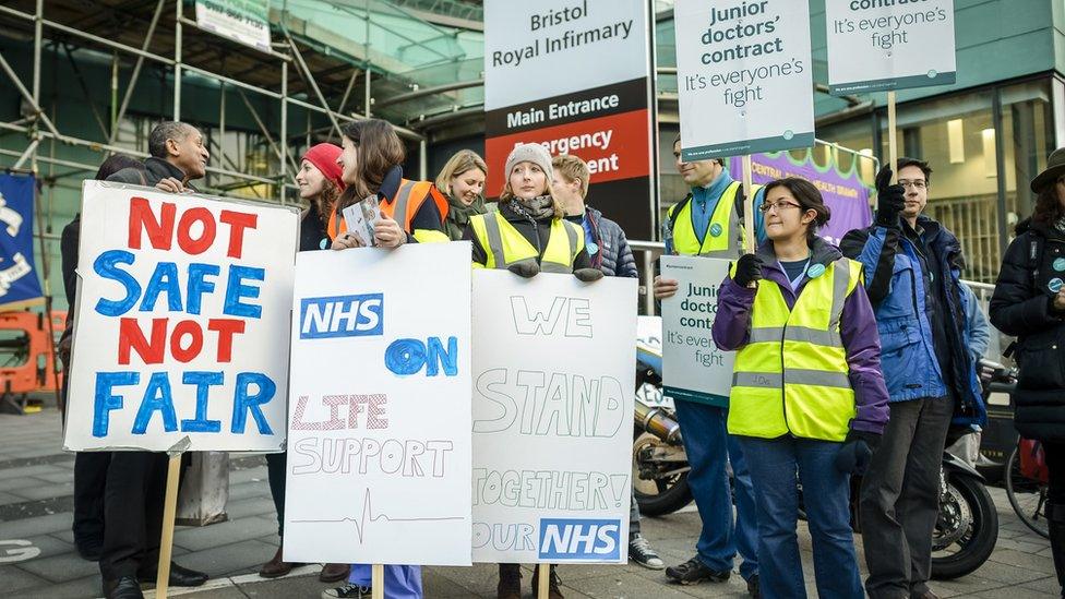 Junior doctors on strike