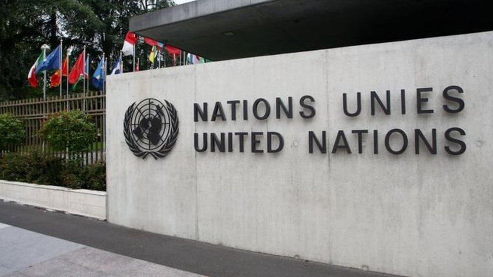 The United Nations building in Geneva