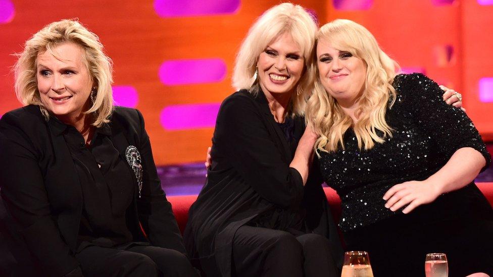 Rebel Wilson, Jennifer Saunders and Joanna Lumley