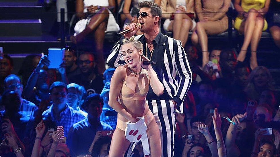 Miley Cyrus and Robin Thicke at the MTV VMA's 2013