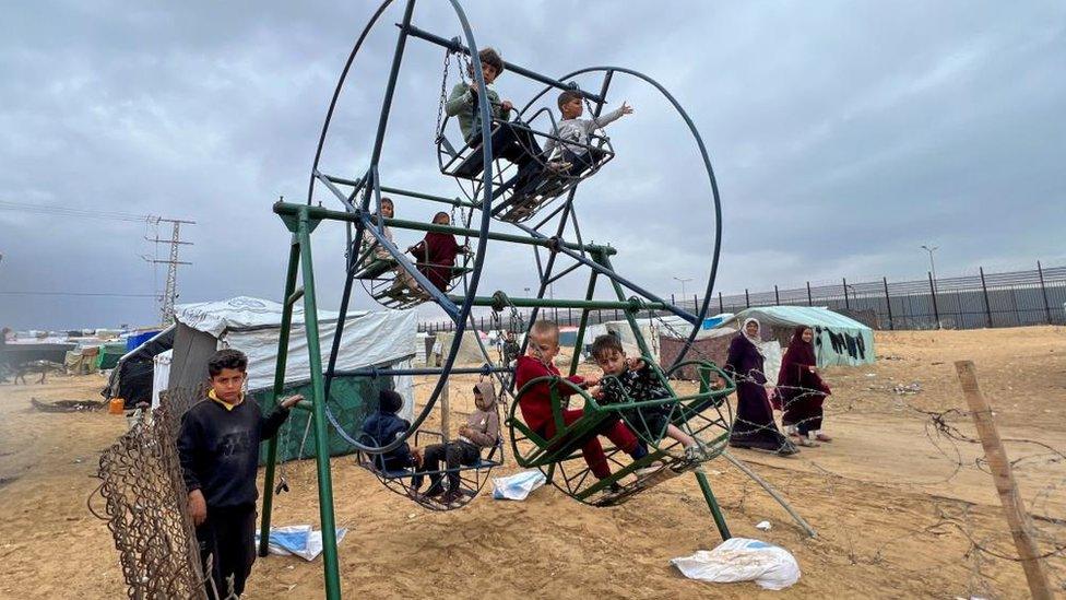 Children playing in Rafah