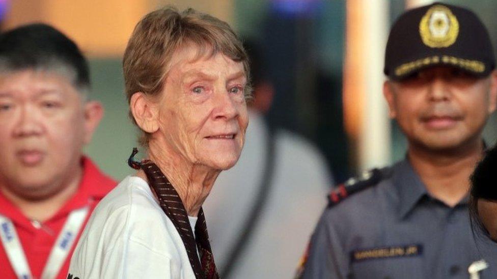 Patricia Fox departs from Manila"s international airport, 03 November 2018