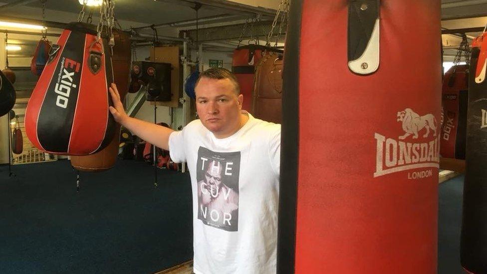 Bradley Welsh in boxing gym