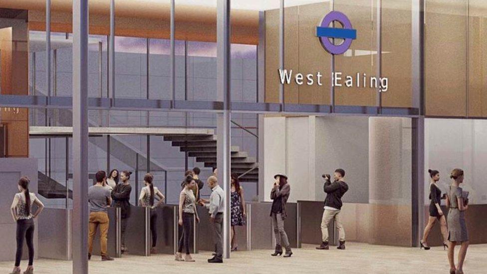 CGI of what the West Ealing station will look like