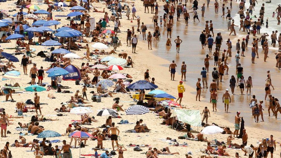 Beach goers