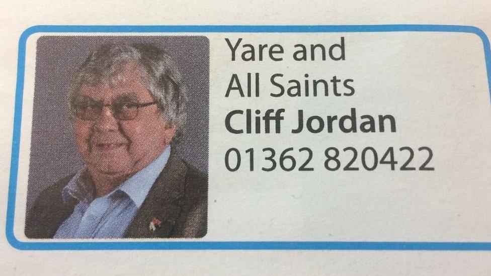 Norfolk council leader Cliff Jordan