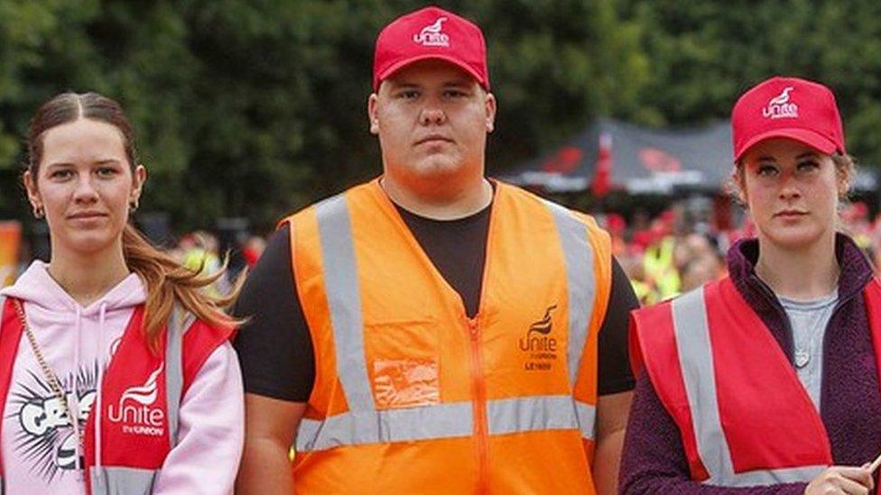 Port workers on strike in Felixstowe