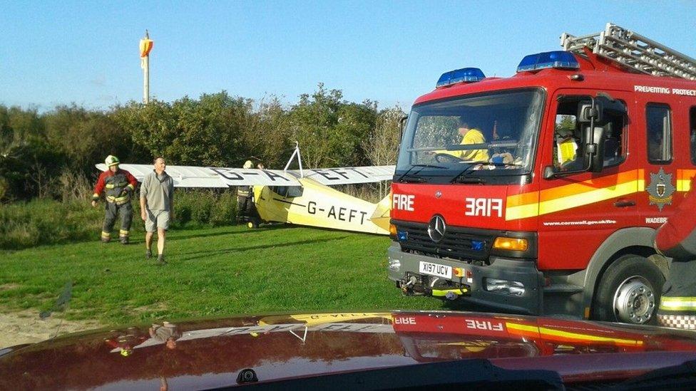 Polzeath plane crash. Pic: Adrian Jasper