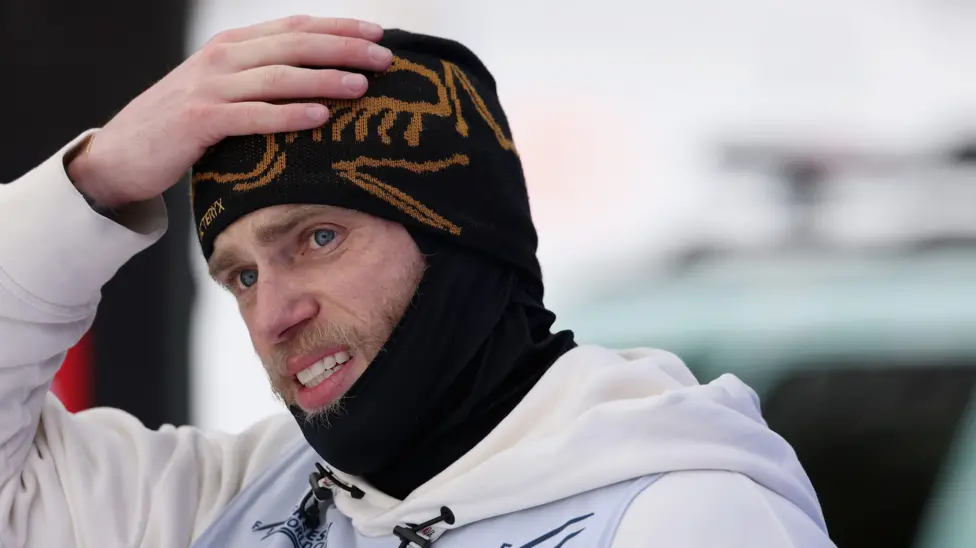 Gus Kenworthy of Great Britain looks on during training prior to competing in the men's freeski halfpipe final during the Toyota US Grand Prix 2025 at Copper Mountain 