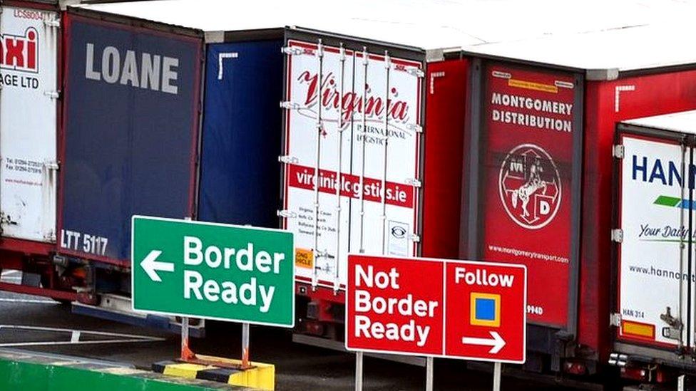 Signage at Holyhead port in Anglesey