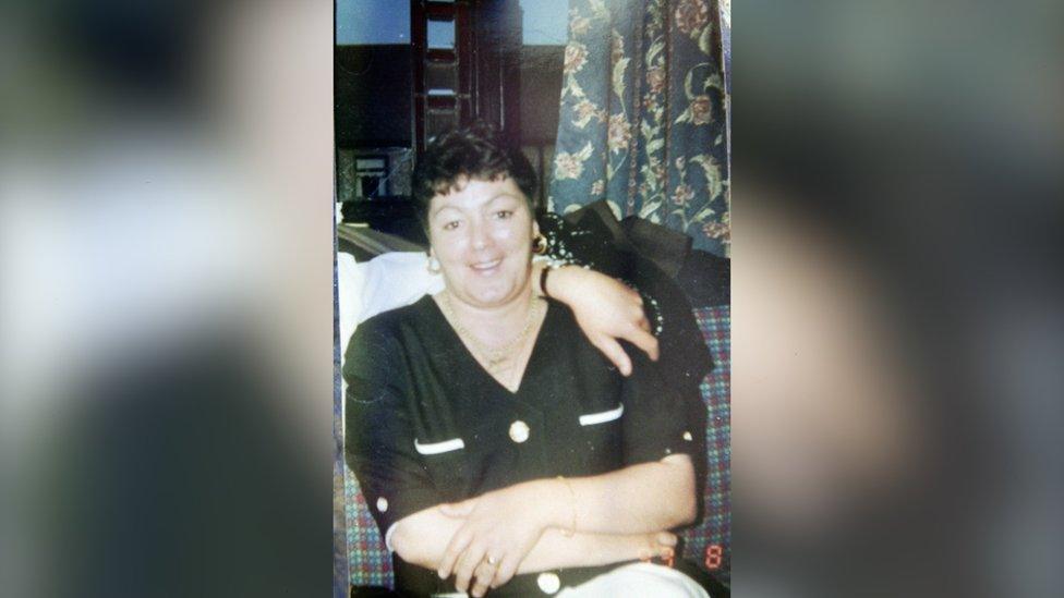 Collect picture of Mrs Teresa Clinton who was shot dead by Loyalist paramilitaries in front of her family as they sat watching TV.