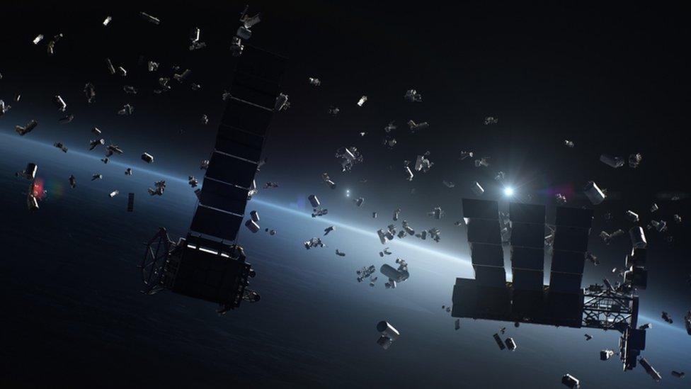 Artist's impression of what space junk might look like