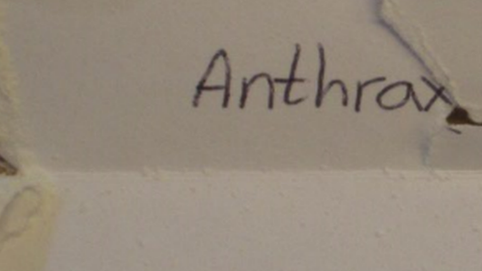 Envelope marked 'anthrax'