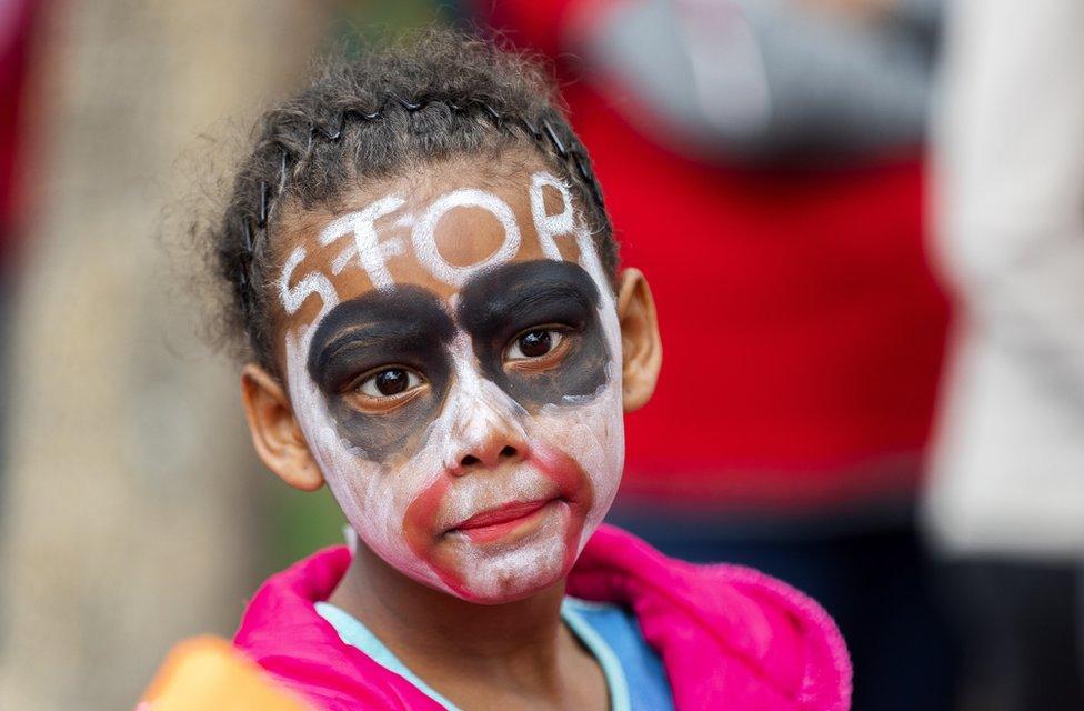 Protester in Cape Town