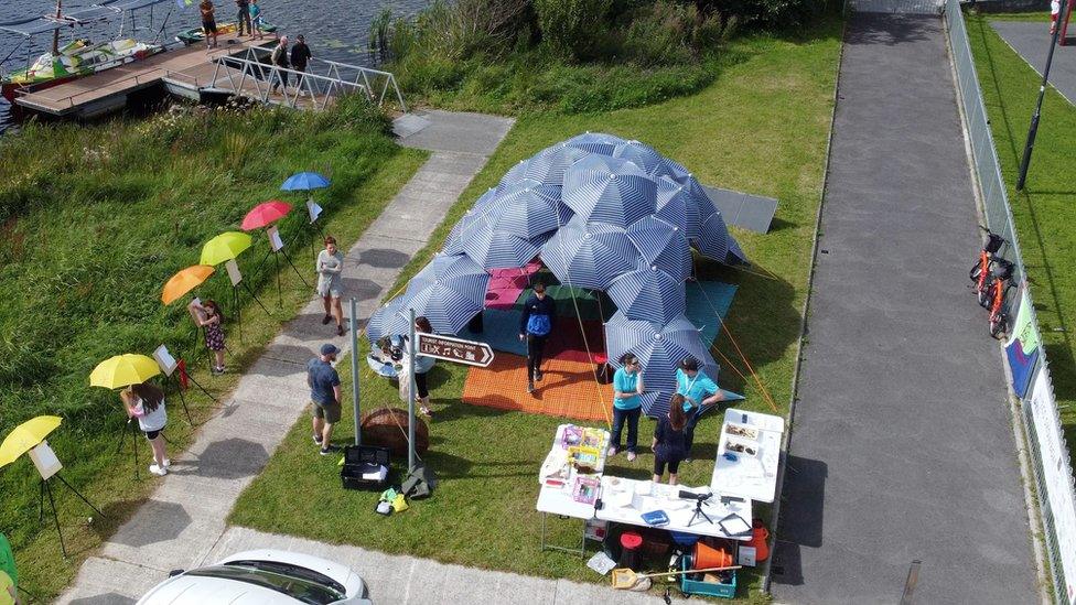 Umbrella pavillion