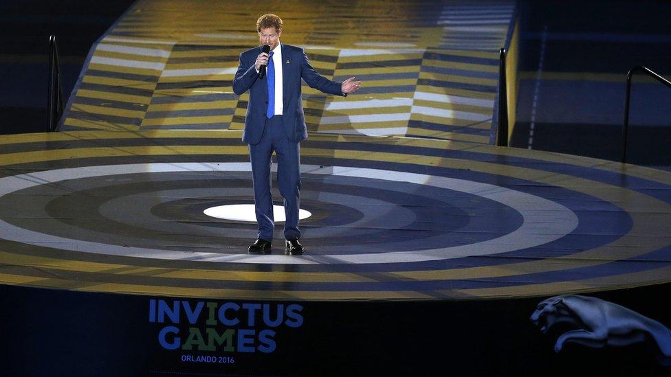 Prince Harry at the opening of the Invictus Games 2016 in Orlando, Florida, USA.