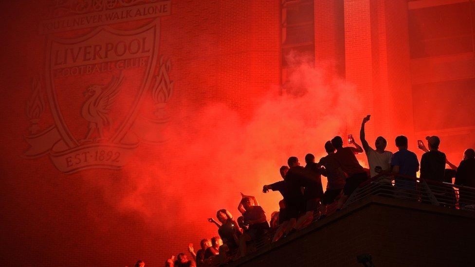 Liverpool fans at Anfield