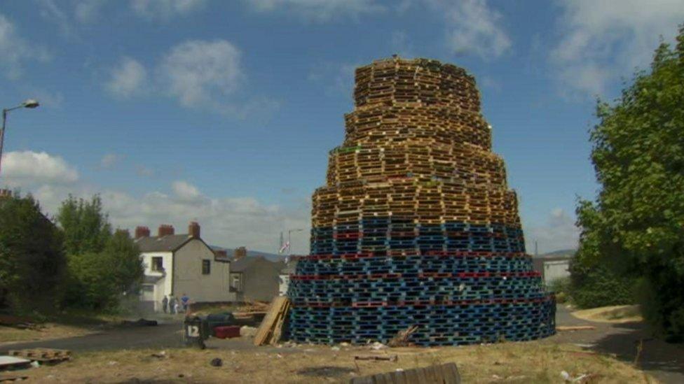 Bloomfield Walkway bonfire