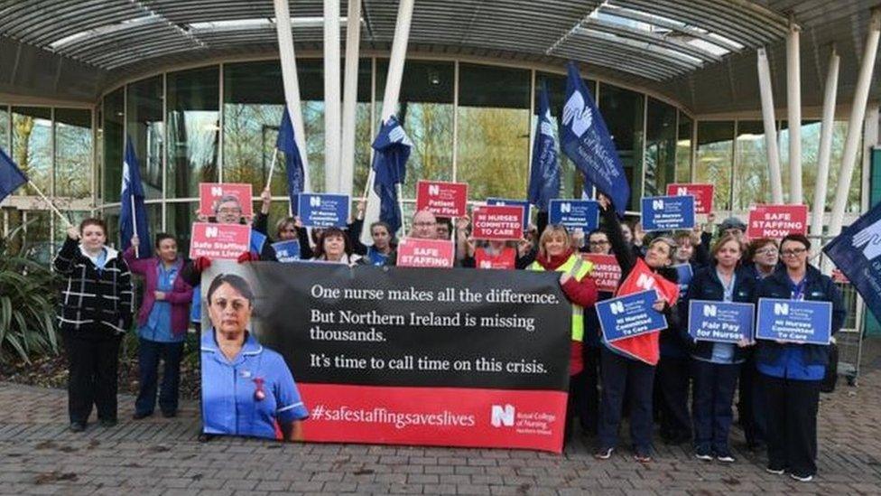 Nurses on the picket line