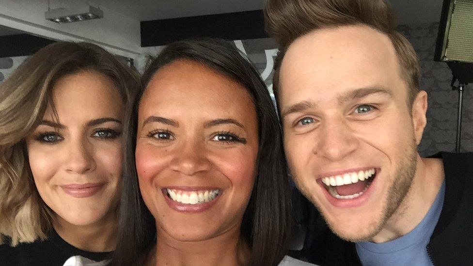 Caroline Flack, Leah Boleto, Olly Murs