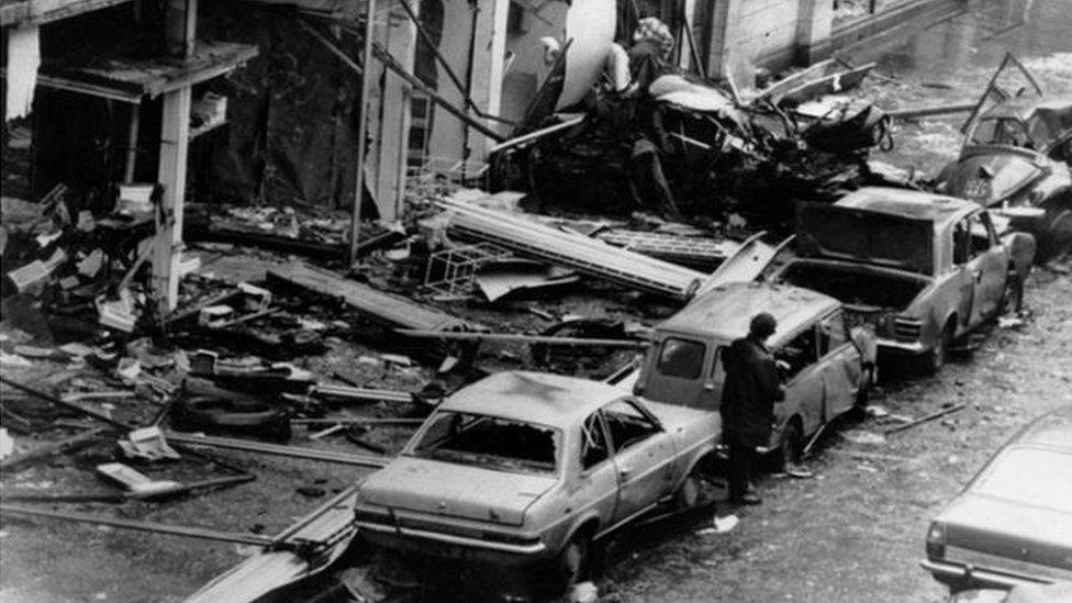 The aftermath of the Talbot Street bombing in Dublin