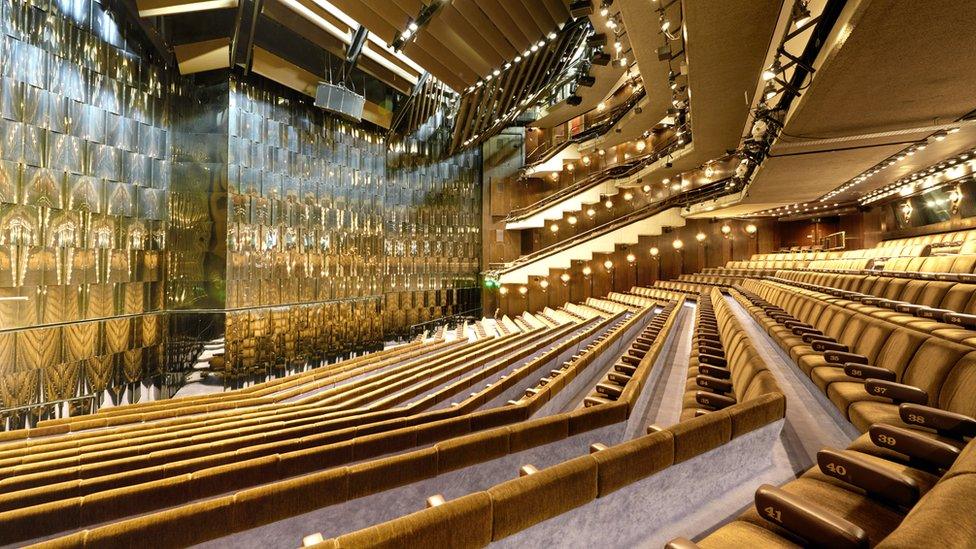 A general view of the auditorium at The Barbican Theatre on July 21,2016 in London, England