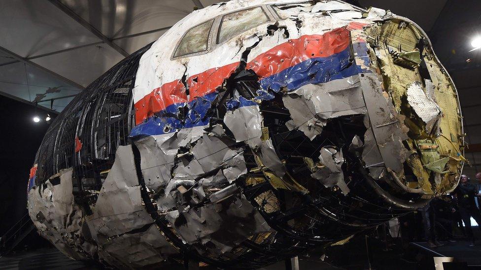 The wrecked cockpit of MH17