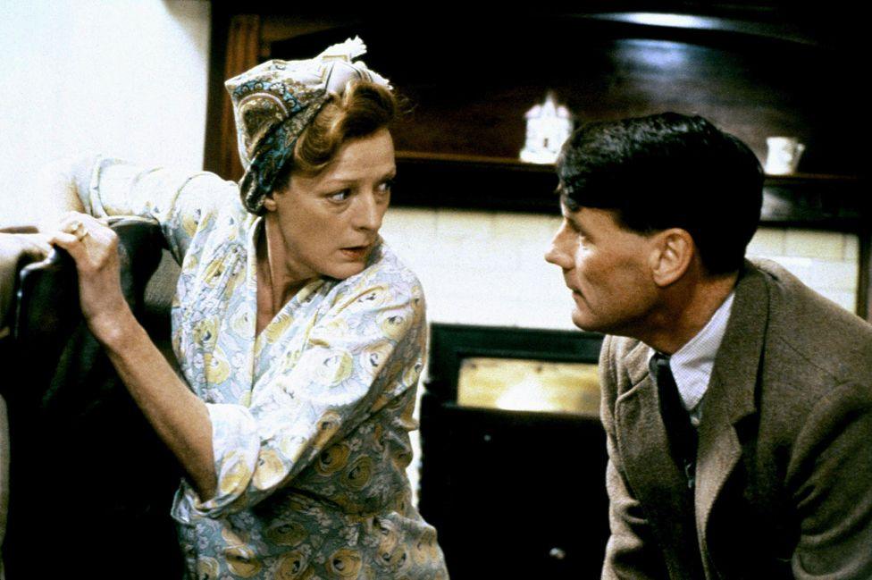 Maggie Smith and Michael Palin in a scene from A Private Function in 1984