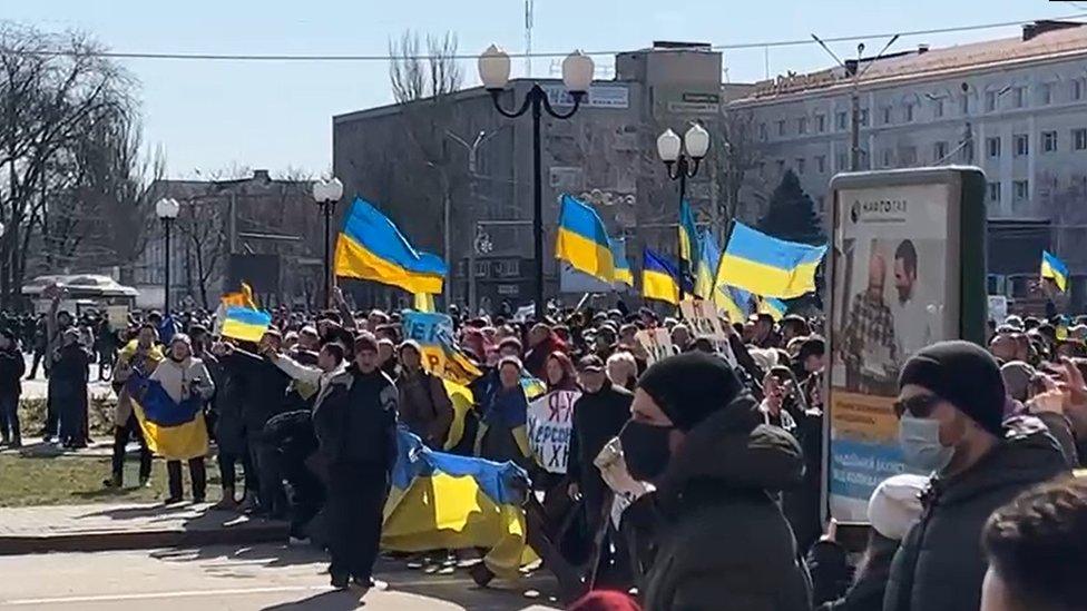 Ukrainian protesters in Ukraine