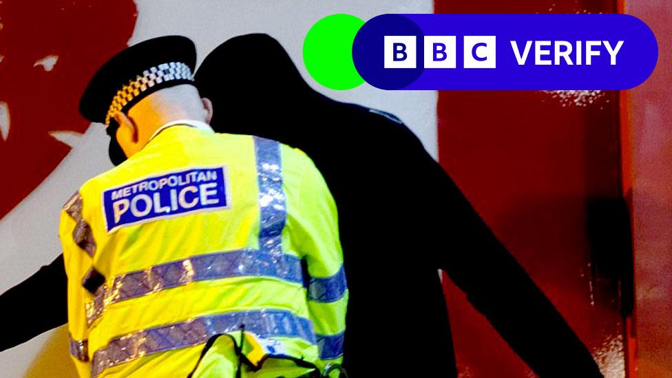 Met Police officer searching suspect