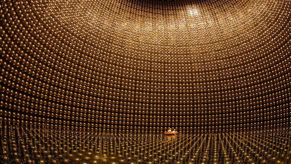 Inside the Super-Kamiokande detector in Japan