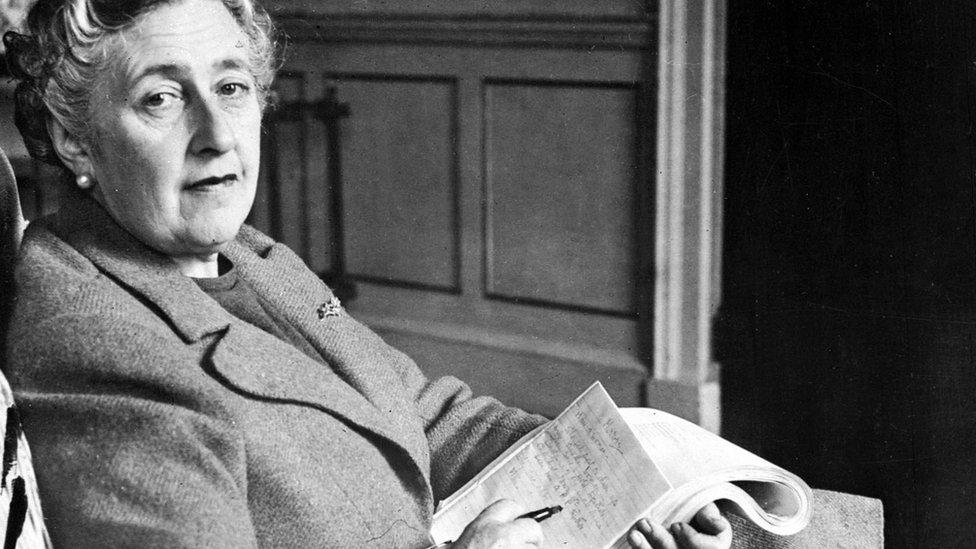 Agatha Christie writing at Greenway