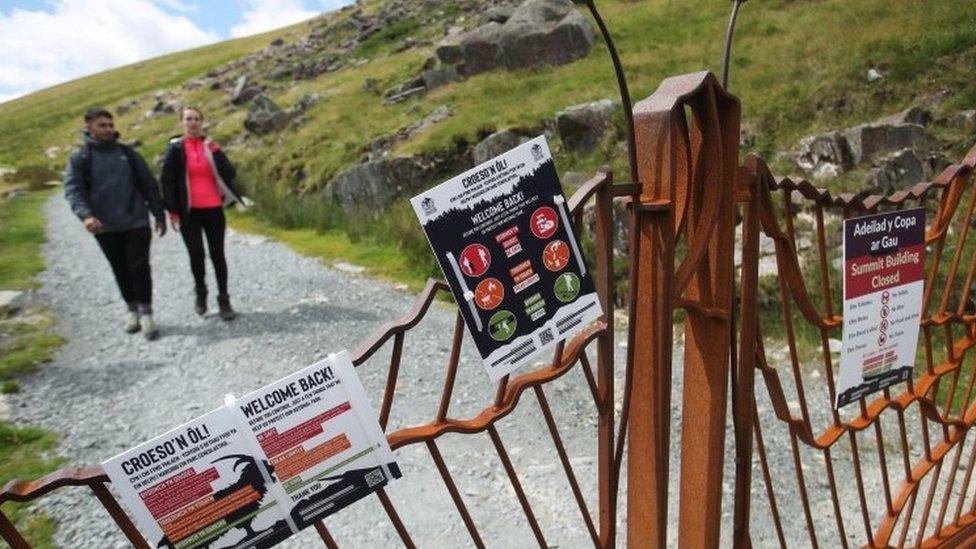 Walkers returned to parts of Snowdonia National Park on Saturday