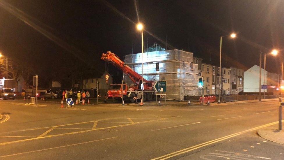 Banksy mural being removed