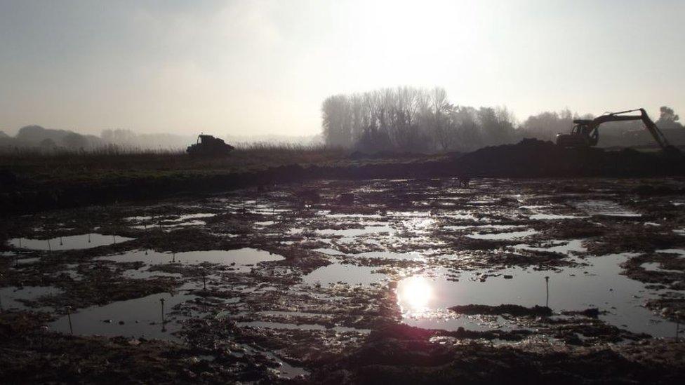 Dig site, Great Ryburgh in Norfolk