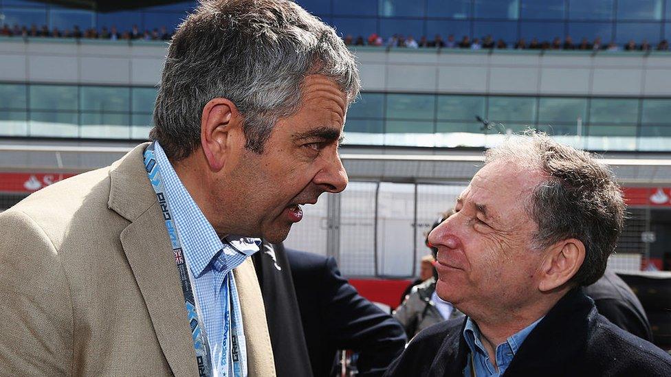 Rowan Atkinson and Jean Todt