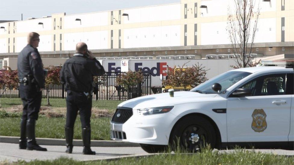 police guard the scene