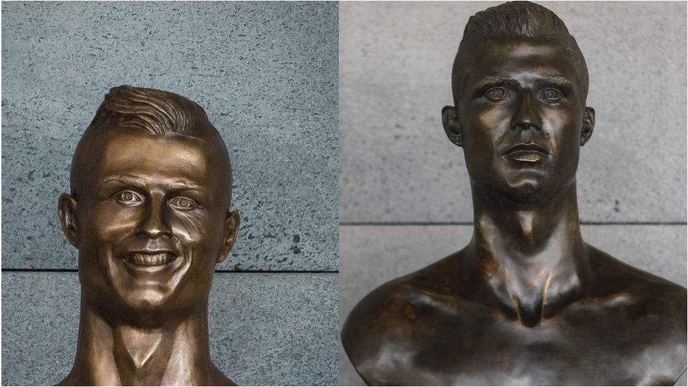 ronaldo statues