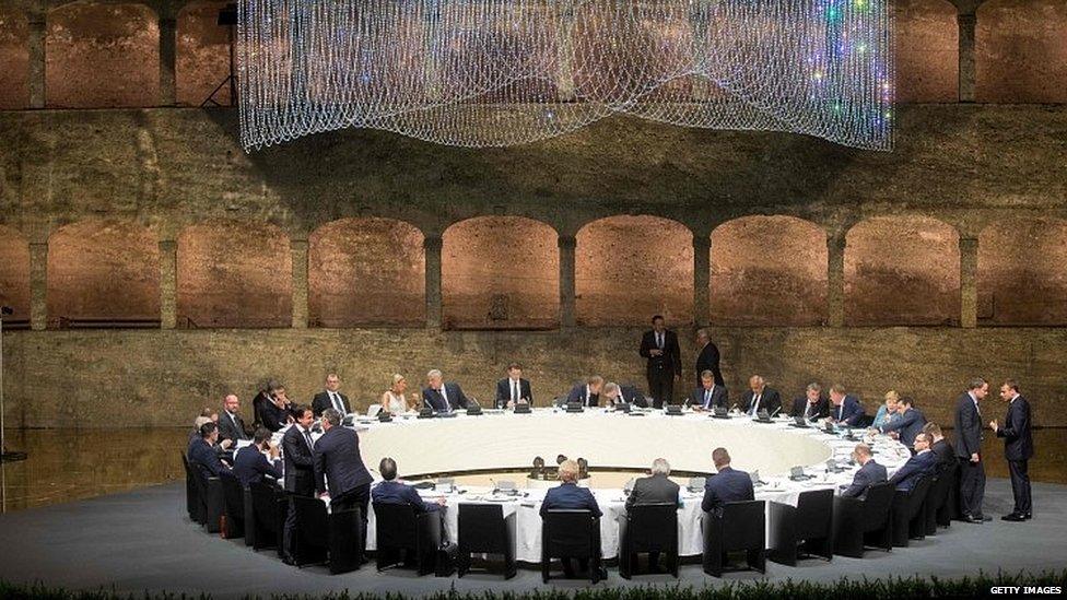 EU leaders in Salzburg