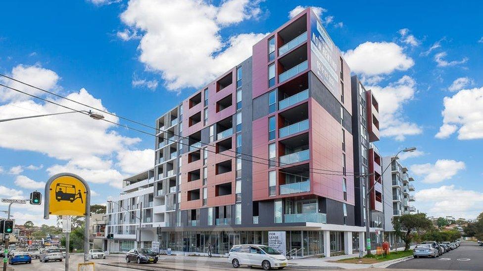 An external shot of the women's apartment building