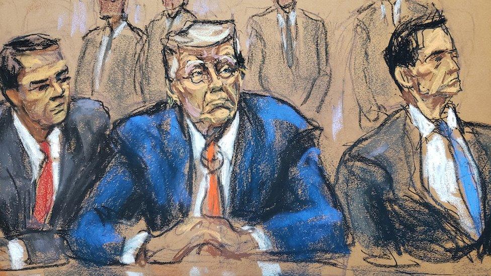 Trump in court