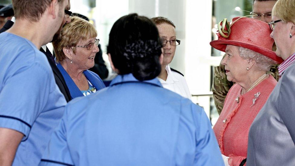 Ann Bagnall meeting the Queen