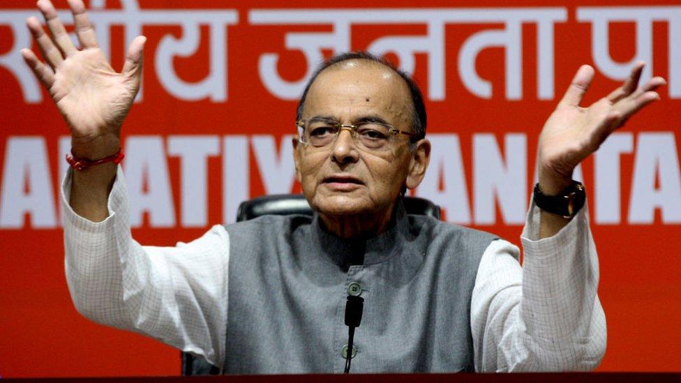 Arun Jaitley at a press conference in May 2019