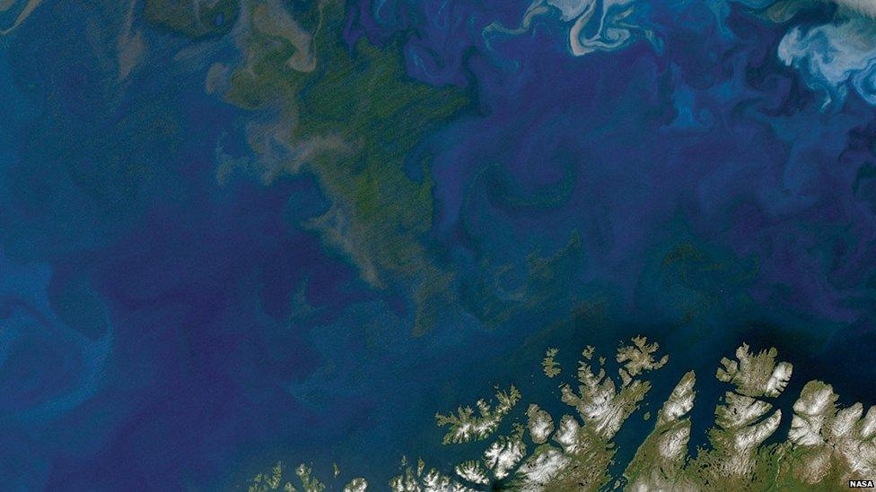 The Barents Sea in the north of Norway and Russia